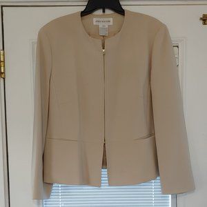 Jones New York, Size 16W, Beige Zip Up Jacket